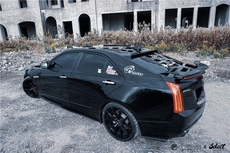 Geex Village Rear Canards for Cadillac ATS Turbo Luxury Performance Premium 2013-2019 Carbon Fiber