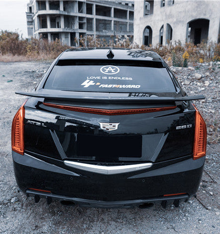 Geex Village Rear Spoiler Wing for Cadillac ATS Turbo Luxury Performance Premium 2013-2019 Sendan Carbon Fiber