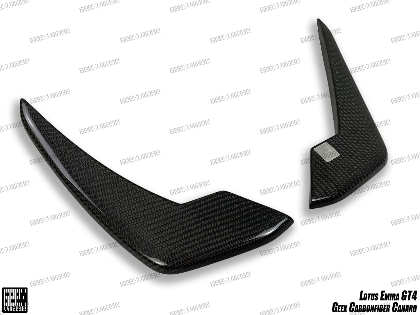 Geex Village GEEX Front Canards for Lotus Emira 3.6 V6 2.0 Four-cylinder 2022-ON Dry Pre-preg Carbon Fiber