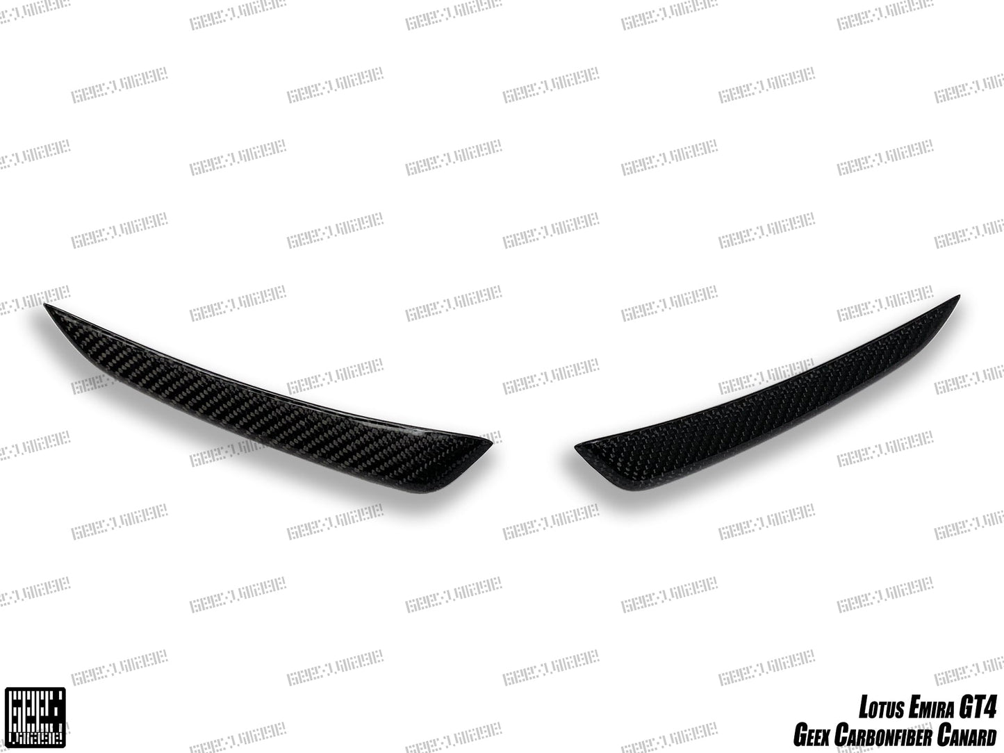 Geex Village GEEX Front Canards for Lotus Emira 3.6 V6 2.0 Four-cylinder 2022-ON Dry Pre-preg Carbon Fiber