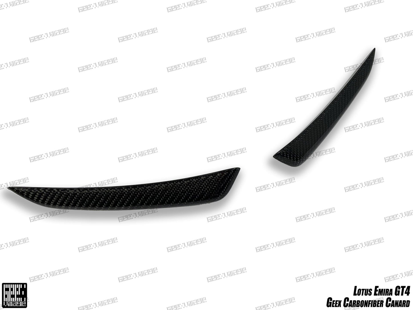 Geex Village GEEX Front Canards for Lotus Emira 3.6 V6 2.0 Four-cylinder 2022-ON Dry Pre-preg Carbon Fiber