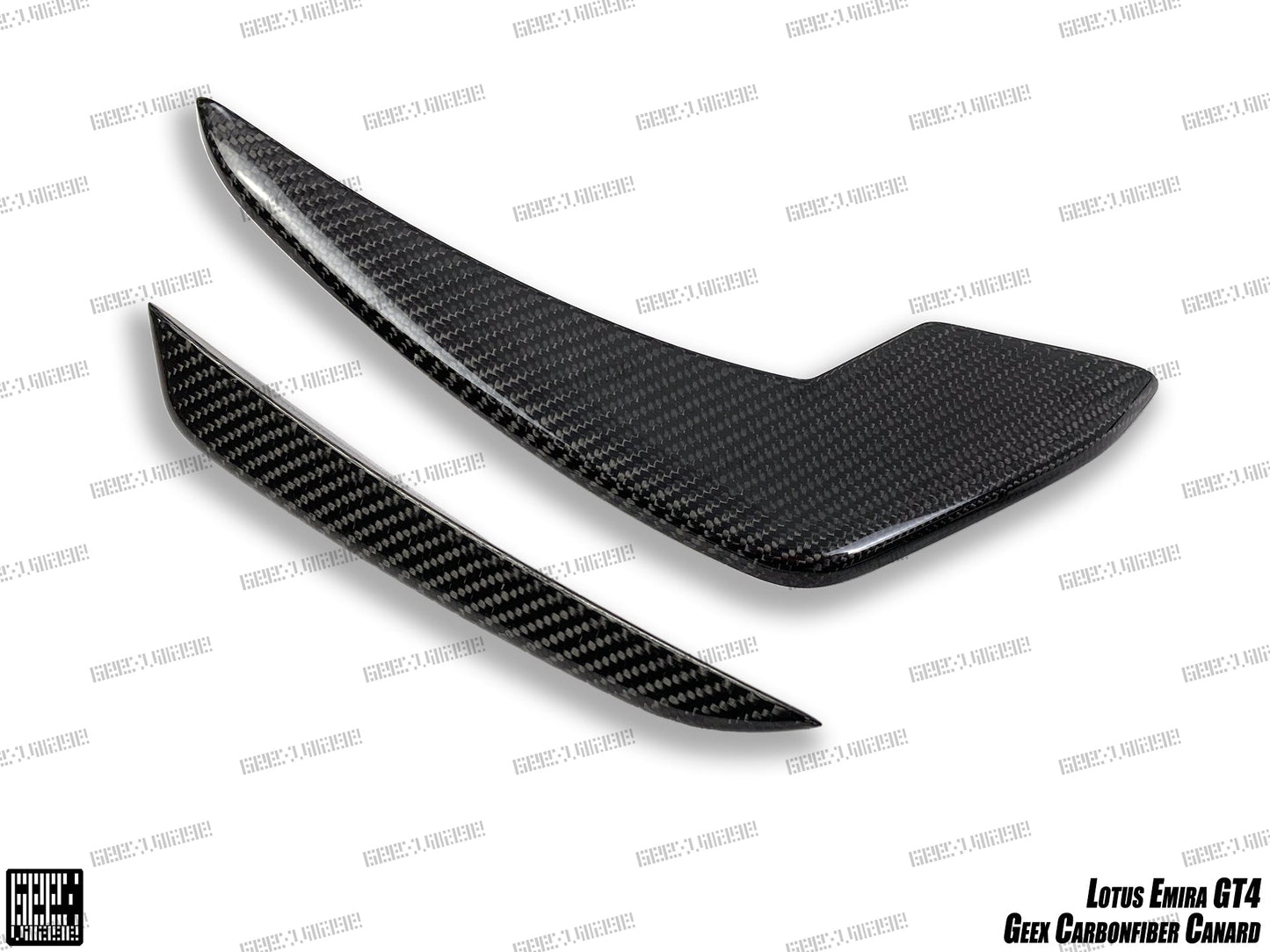 Geex Village GEEX Front Canards for Lotus Emira 3.6 V6 2.0 Four-cylinder 2022-ON Dry Pre-preg Carbon Fiber