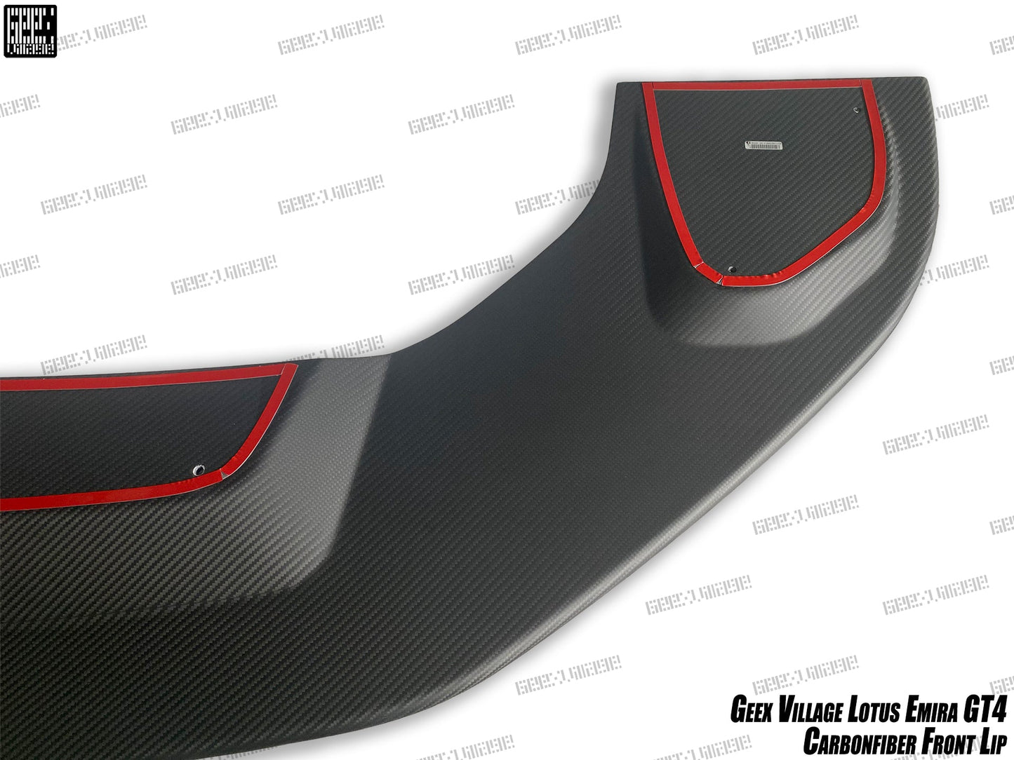Geex Village GT4 Style Front Lip for Lotus Emira 3.6 V6 2.0 Four-cylinder 2022-ON Dry Pre-preg Carbon Fiber