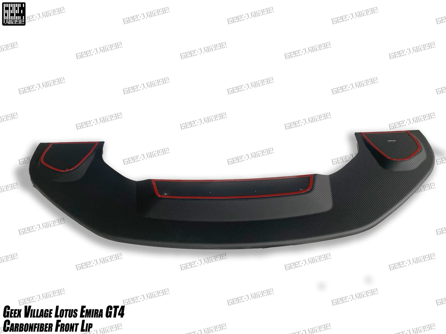 Geex Village GT4 Style Front Lip for Lotus Emira 3.6 V6 2.0 Four-cylinder 2022-ON Dry Pre-preg Carbon Fiber