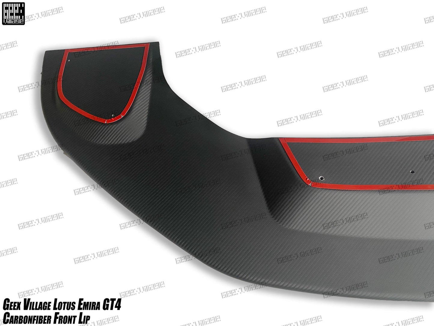 Geex Village GT4 Style Front Lip for Lotus Emira 3.6 V6 2.0 Four-cylinder 2022-ON Dry Pre-preg Carbon Fiber