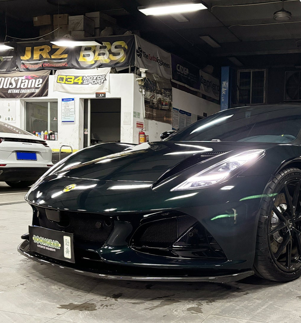 Geex Village GT4 Style Front Lip for Lotus Emira 3.6 V6 2.0 Four-cylinder 2022-ON Dry Pre-preg Carbon Fiber