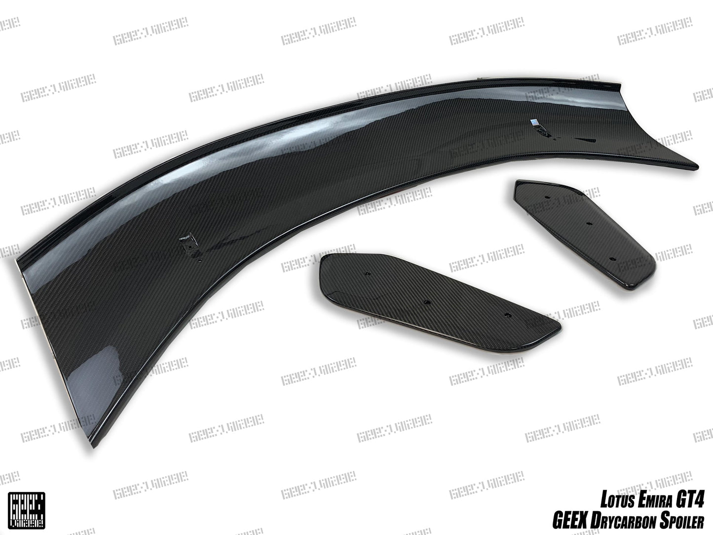 Geex Village GT4 Style Rear Wing for Lotus Emira 3.6 V6 2.0 Four-cylinder 2022-ON Coupe Dry Pre-preg Carbon Fiber