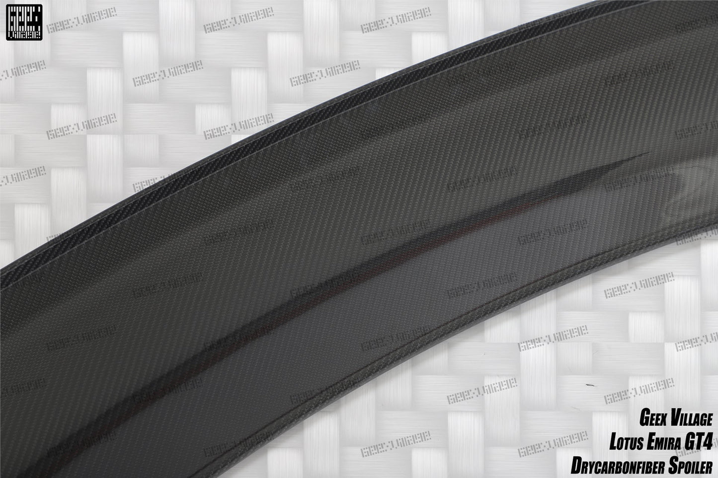 Geex Village GT4 Style Rear Wing for Lotus Emira 3.6 V6 2.0 Four-cylinder 2022-ON Coupe Dry Pre-preg Carbon Fiber