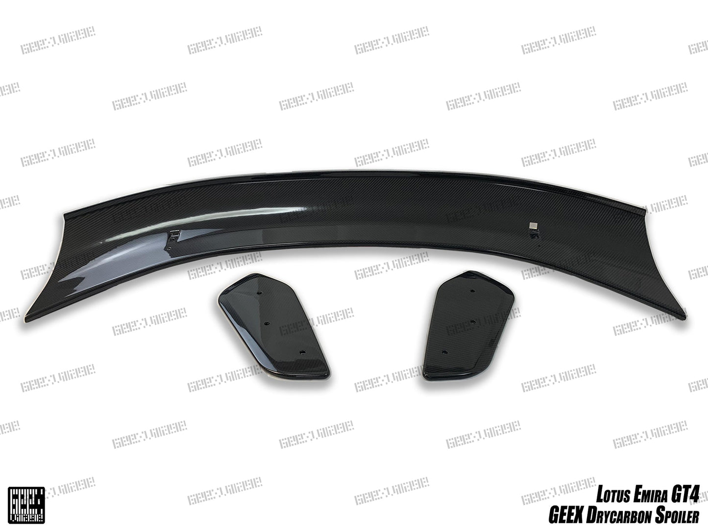 Geex Village GT4 Style Rear Wing for Lotus Emira 3.6 V6 2.0 Four-cylinder 2022-ON Coupe Dry Pre-preg Carbon Fiber
