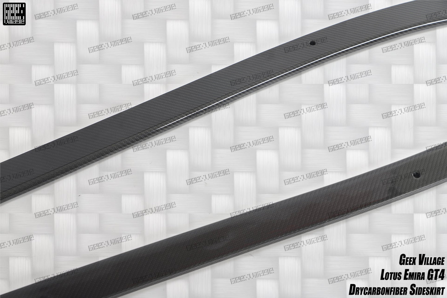 Geex Village GT4 Style Side Skirts for Lotus Emira 3.6 V6 2.0 Four-cylinder 2022-ON Dry Pre-preg Carbon Fiber
