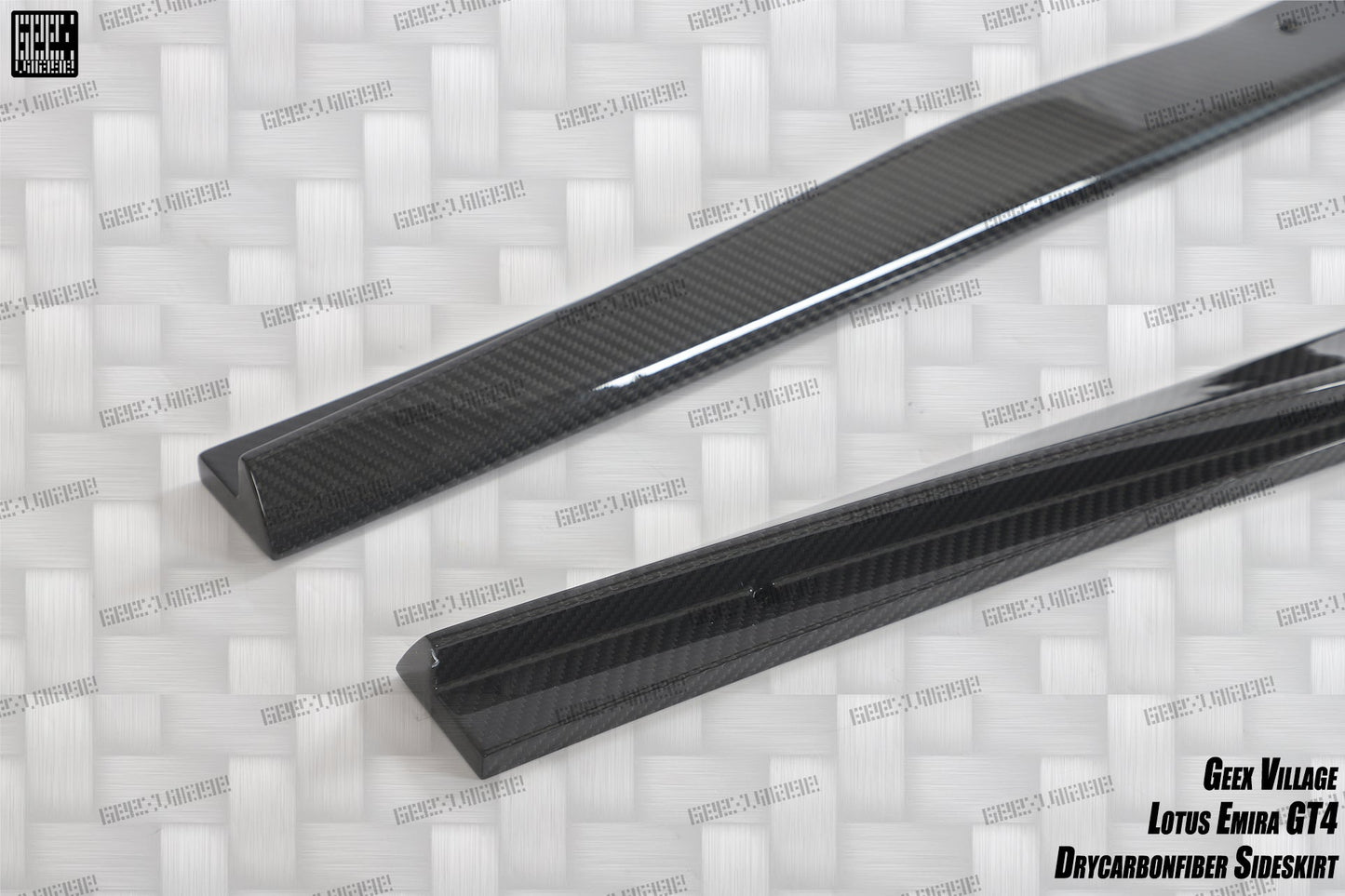 Geex Village GT4 Style Side Skirts for Lotus Emira 3.6 V6 2.0 Four-cylinder 2022-ON Dry Pre-preg Carbon Fiber