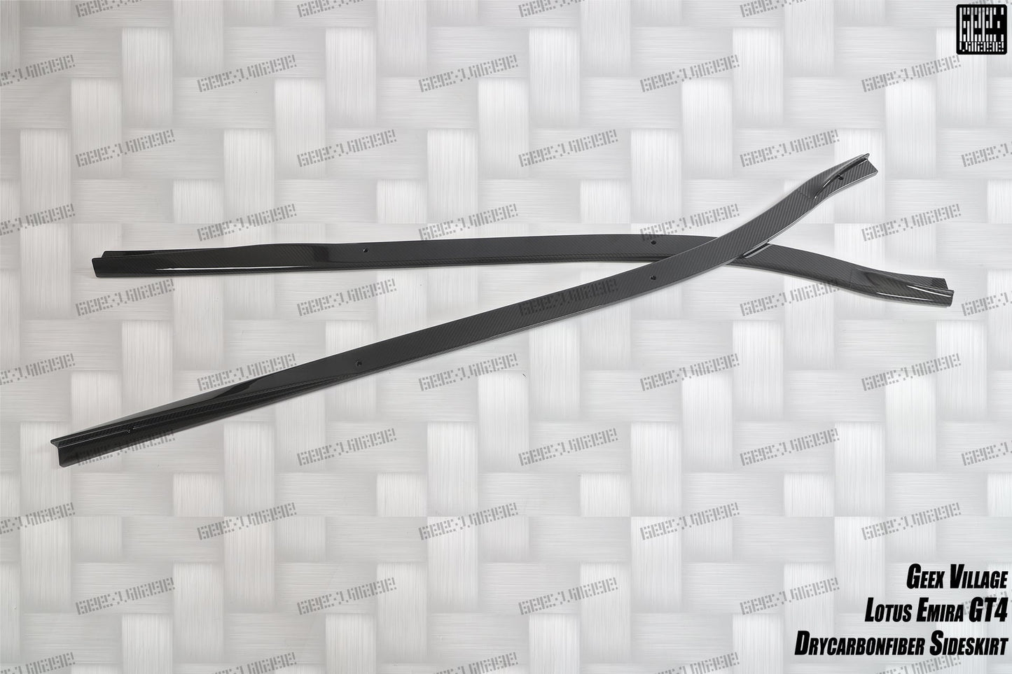 Geex Village GT4 Style Side Skirts for Lotus Emira 3.6 V6 2.0 Four-cylinder 2022-ON Dry Pre-preg Carbon Fiber