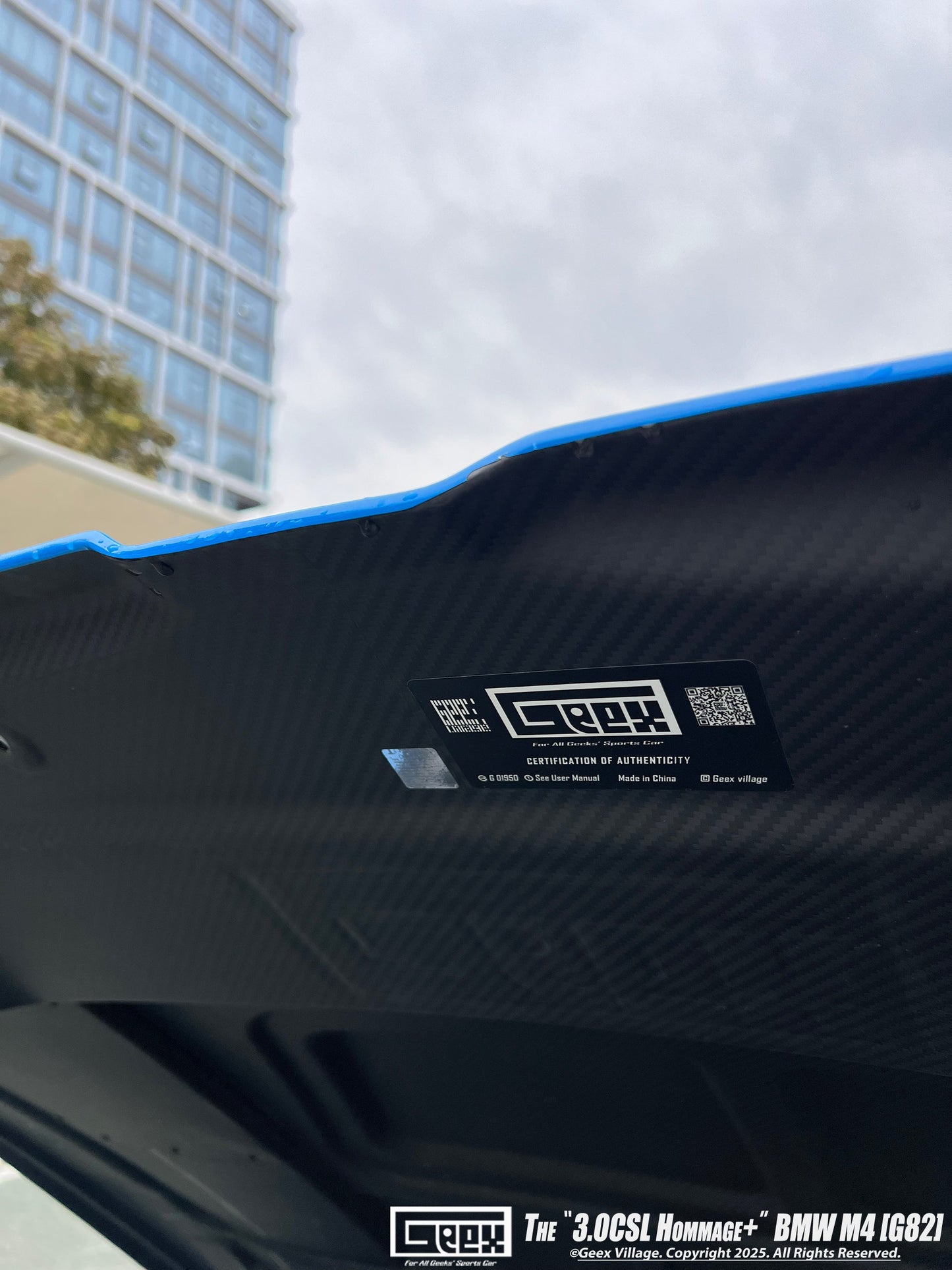 Geex Village Hommage+ Hood for BMW M3/C/CS G80 G81 & M4/C/CS/CSL G82 G83 2021-ON Dry Pre-preg Carbon Fiber