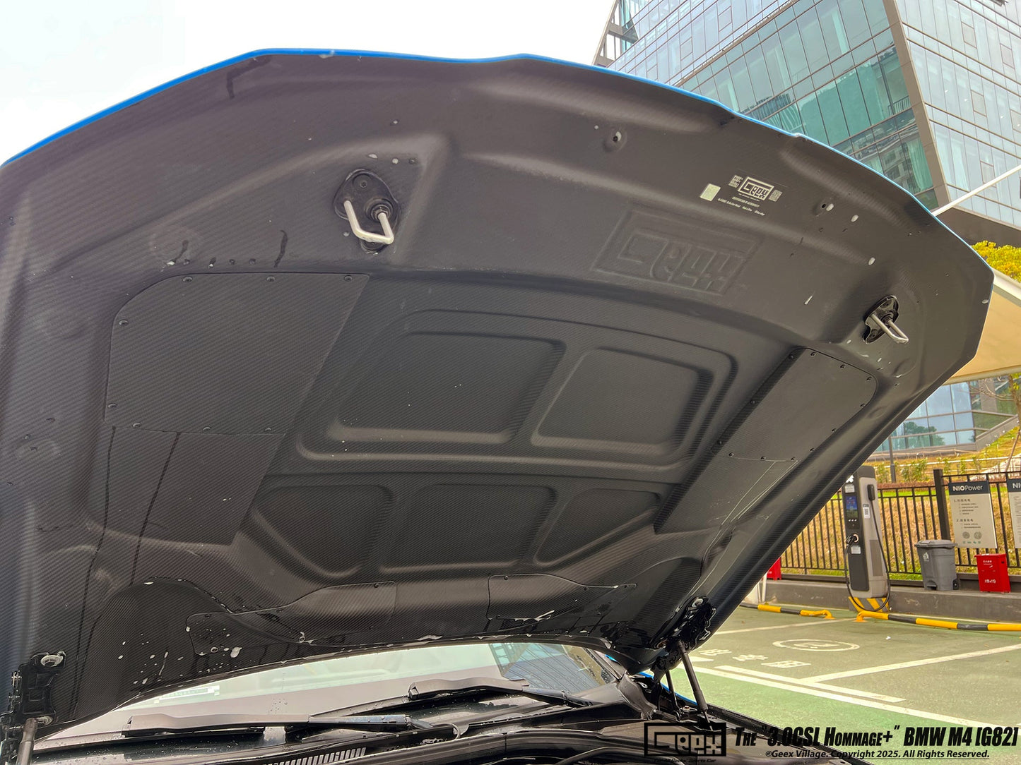 Geex Village Hommage+ Hood for BMW M3/C/CS G80 G81 & M4/C/CS/CSL G82 G83 2021-ON Dry Pre-preg Carbon Fiber