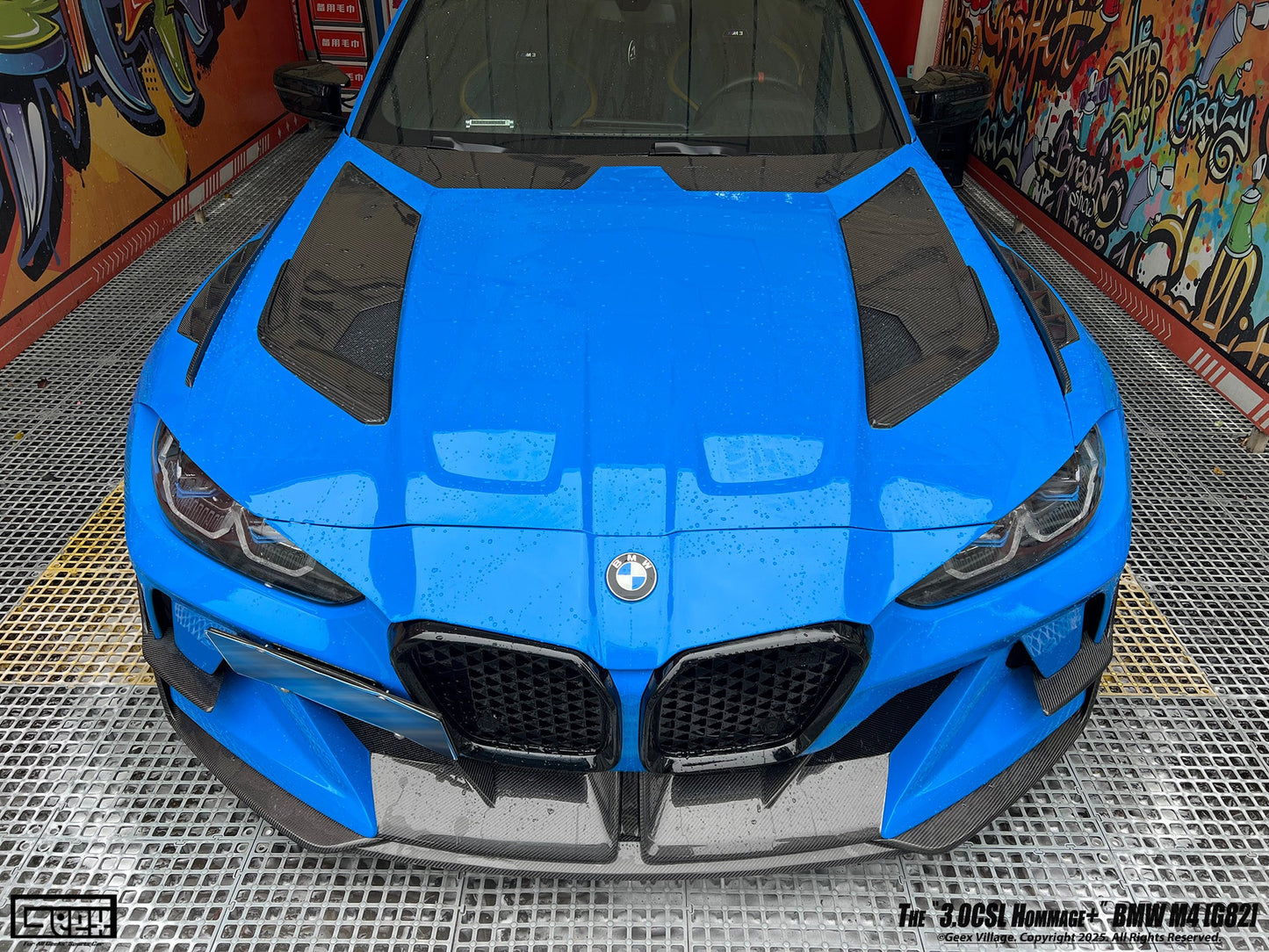 Geex Village Hommage+ Hood for BMW M3/C/CS G80 G81 & M4/C/CS/CSL G82 G83 2021-ON Dry Pre-preg Carbon Fiber