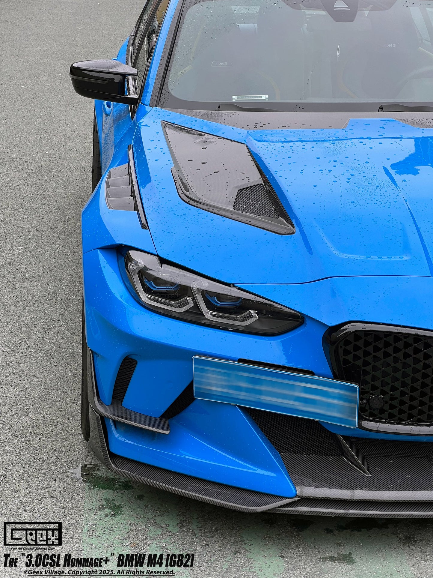 Geex Village Hommage+ Hood for BMW M3/C/CS G80 G81 & M4/C/CS/CSL G82 G83 2021-ON Dry Pre-preg Carbon Fiber