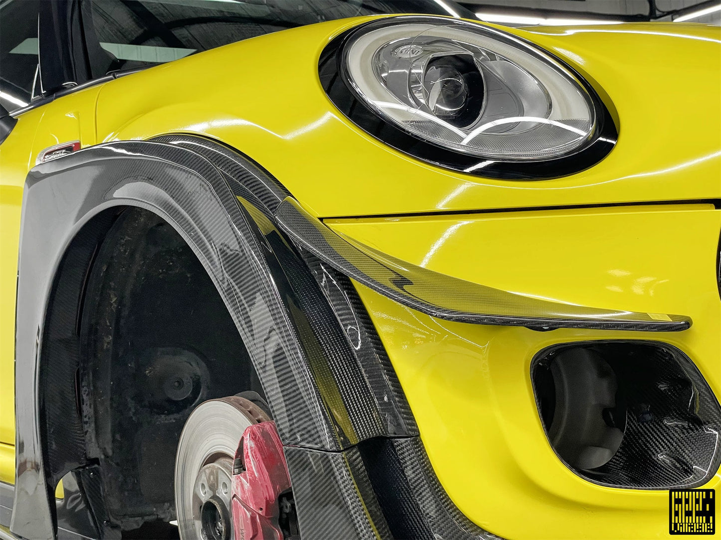 Geex Village Fog Light Bezel for MINI Cooper JCW S Base F56 2014-2018 Pre-LCI Carbon Fiber/FRP