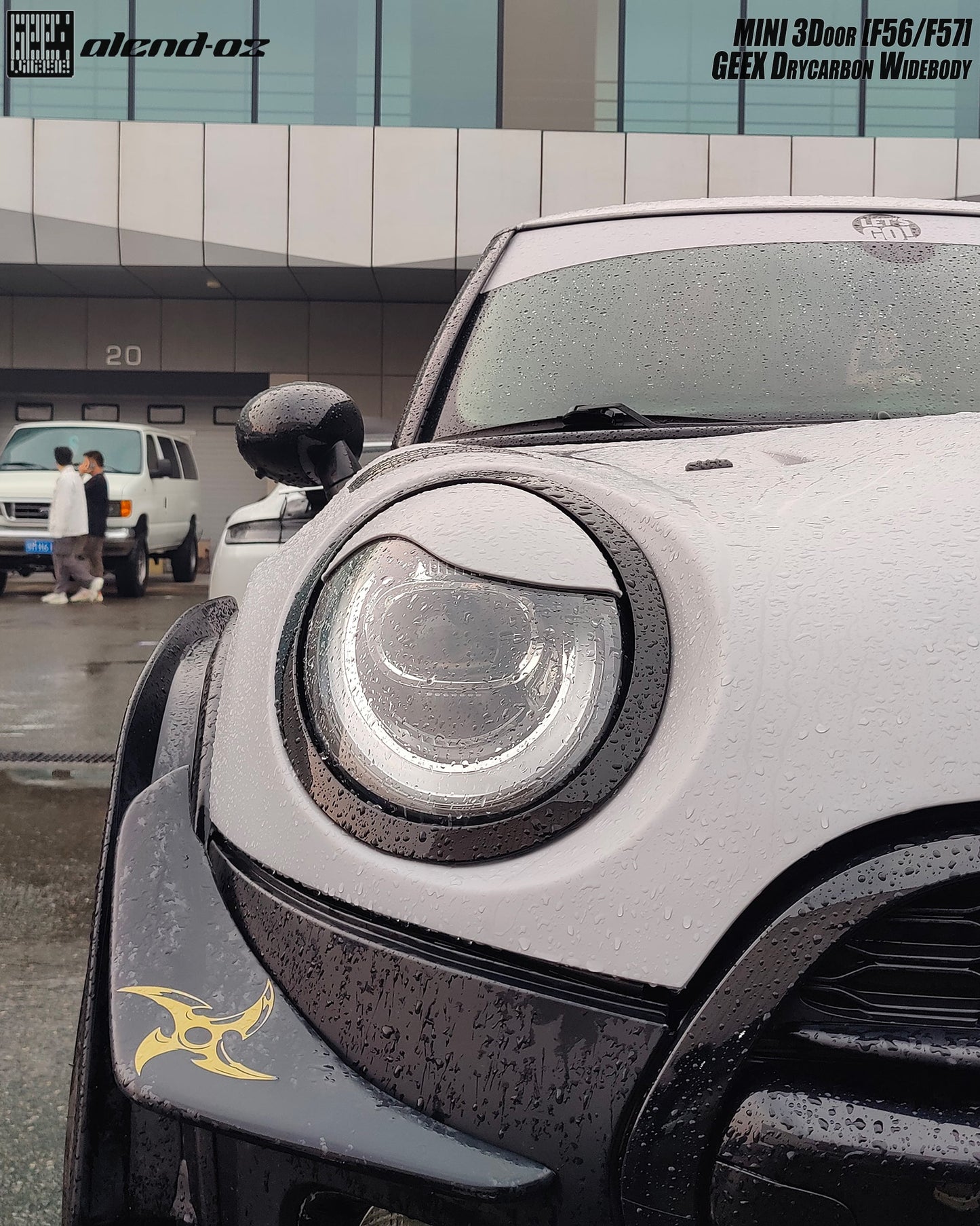 Geex Village Front Canards for MINI Cooper JCW S Base F56 2014-2018 Pre-LCI Carbon Fiber/FRP