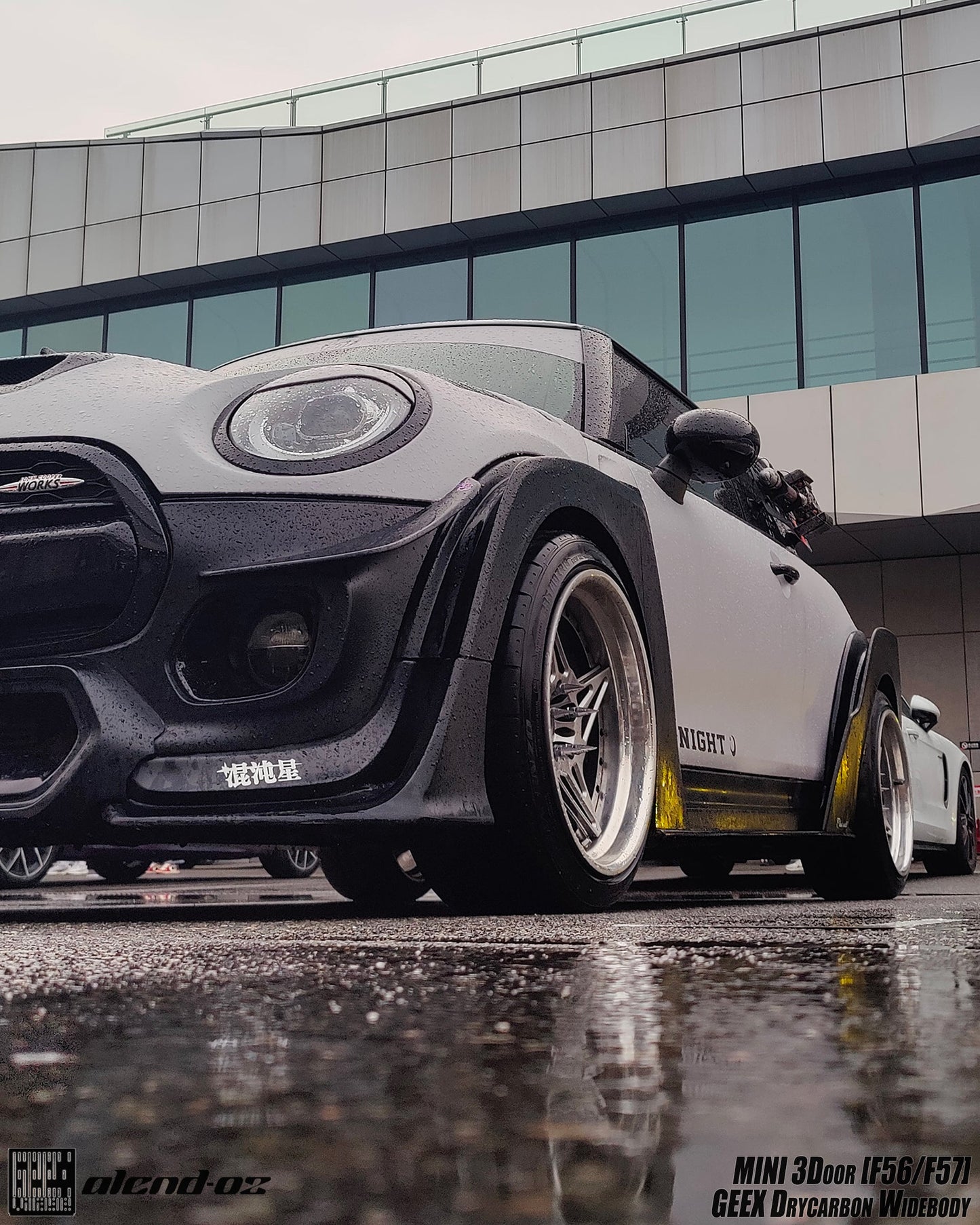 Geex Village Front Canards for MINI Cooper JCW S Base F56 2014-2018 Pre-LCI Carbon Fiber/FRP