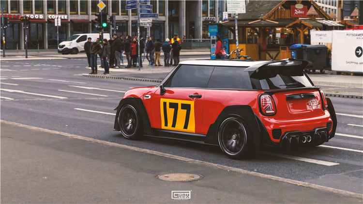Geex Village Widebody Front Canards, Wheel Arches, and Rear Canards for MINI Cooper JCW S Base F56 2014-ON (Fits Both Pre-LCI & LCI) Carbon Fiber/FRP