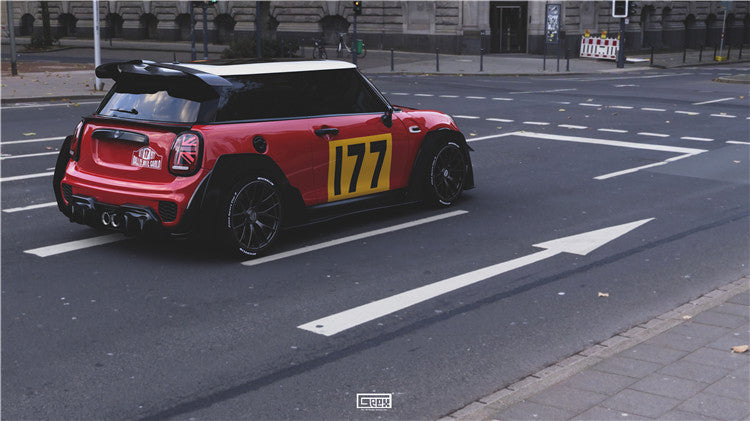 Geex Village Widebody Front Canards, Wheel Arches, and Rear Canards for MINI Cooper JCW S Base F56 2014-ON (Fits Both Pre-LCI & LCI) Carbon Fiber/FRP