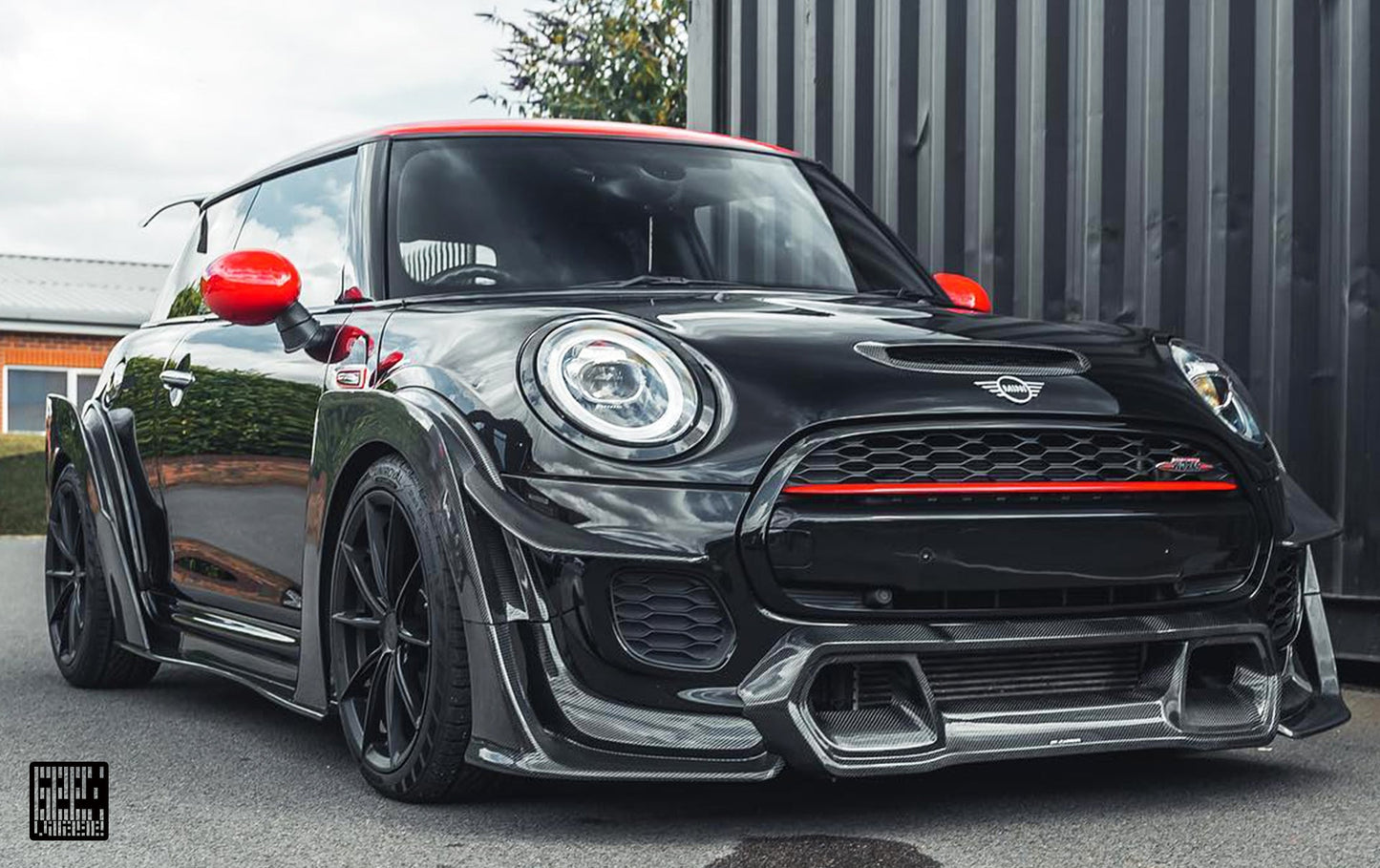 Geex Village Widebody Front Canards, Wheel Arches, and Rear Canards for MINI Cooper JCW S Base F56 2014-ON (Fits Both Pre-LCI & LCI) Carbon Fiber/FRP