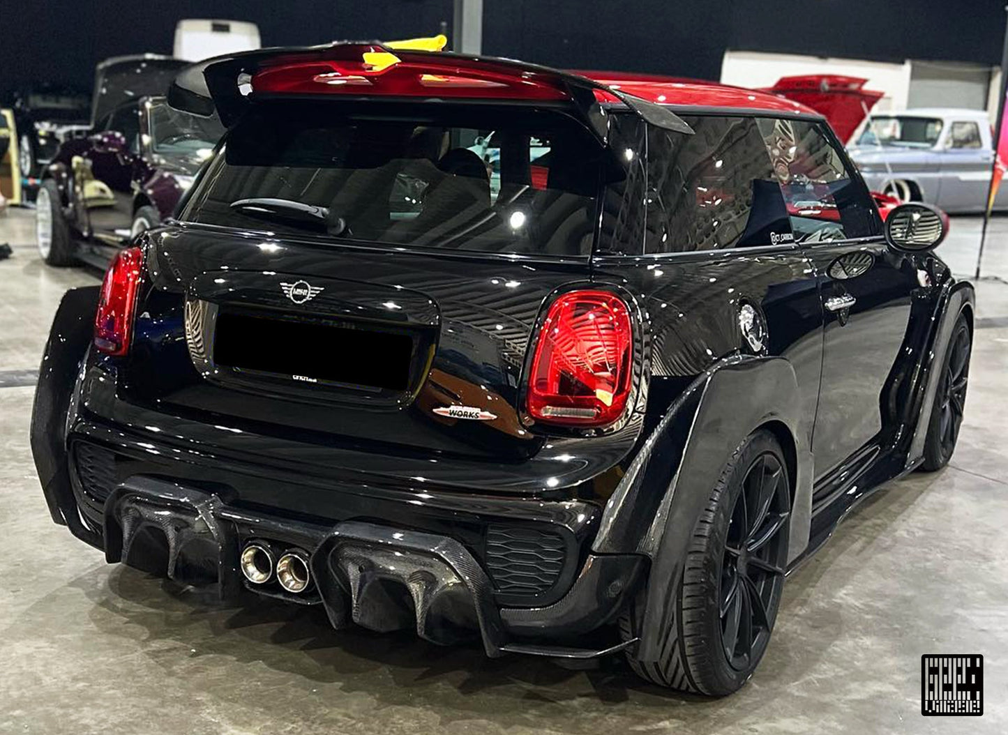 Geex Village Widebody Front Canards, Wheel Arches, and Rear Canards for MINI Cooper JCW S Base F56 2014-ON (Fits Both Pre-LCI & LCI) Carbon Fiber/FRP