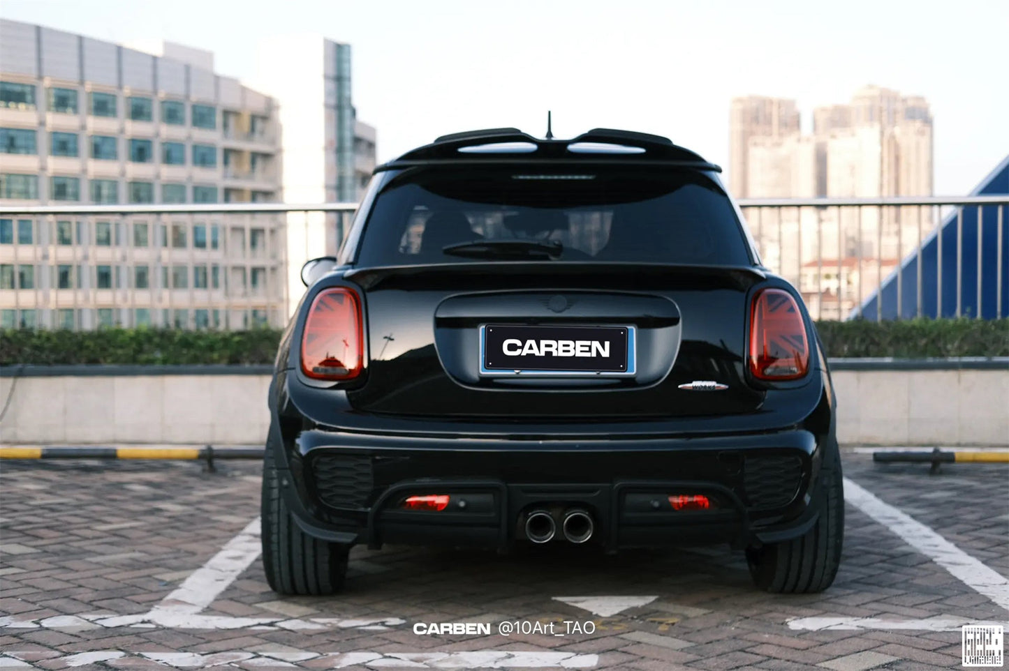 Geex Village Rear Roof Spoiler for MINI Cooper JCW S Base F56 2014-ON (Fits Both Pre-LCI & LCI) Carbon Fiber/FRP