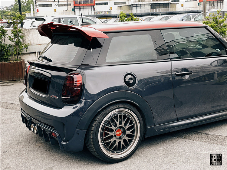 Geex Village Rear Lip Spoiler for MINI Cooper JCW S Base F56 2014-ON (Fits Both Pre-LCI & LCI) Carbon Fiber/FRP