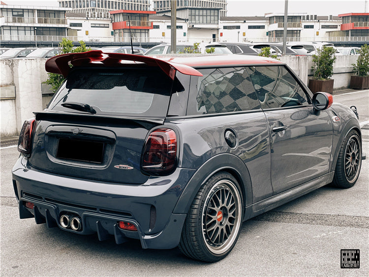 Geex Village Rear Lip Spoiler for MINI Cooper JCW S Base F56 2014-ON (Fits Both Pre-LCI & LCI) Carbon Fiber/FRP
