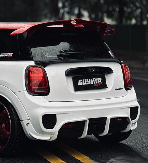 Geex Village Rear Lip Spoiler for MINI Cooper JCW S Base F56 2014-ON (Fits Both Pre-LCI & LCI) Carbon Fiber/FRP