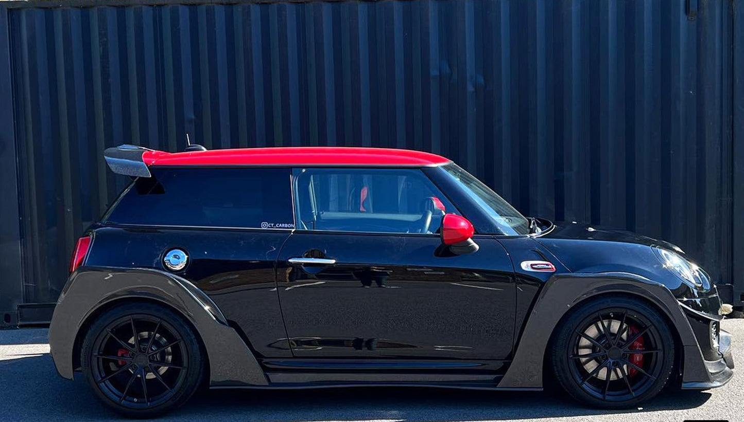 Geex Village Widebody Front Canards, Wheel Arches, and Rear Canards for MINI Cooper JCW S Base F56 2014-ON (Fits Both Pre-LCI & LCI) Carbon Fiber/FRP