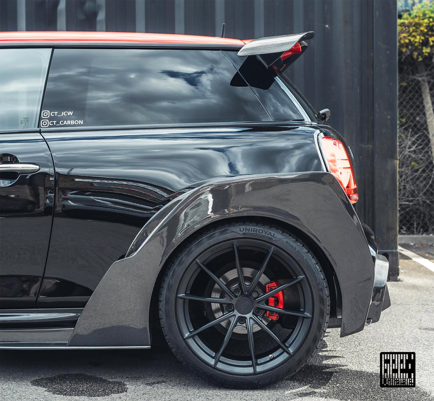 Geex Village Widebody Front Canards, Wheel Arches, and Rear Canards for MINI Cooper JCW S Base F56 2014-ON (Fits Both Pre-LCI & LCI) Carbon Fiber/FRP