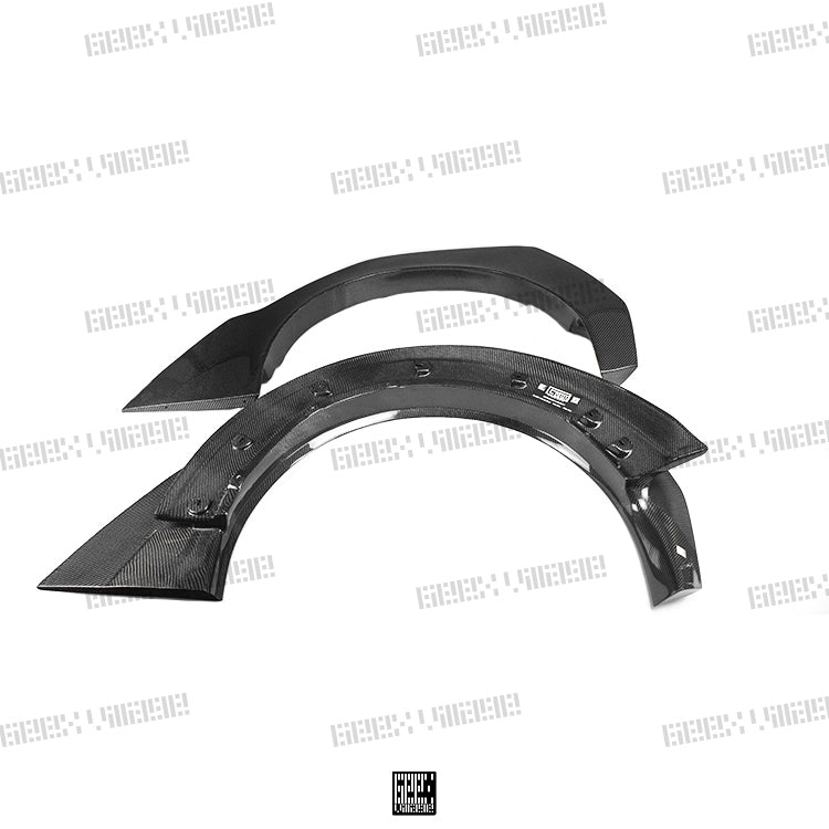 Geex Village Widebody Front Canards, Wheel Arches, and Rear Canards for MINI Cooper JCW S Base F56 2014-ON (Fits Both Pre-LCI & LCI) Carbon Fiber/FRP