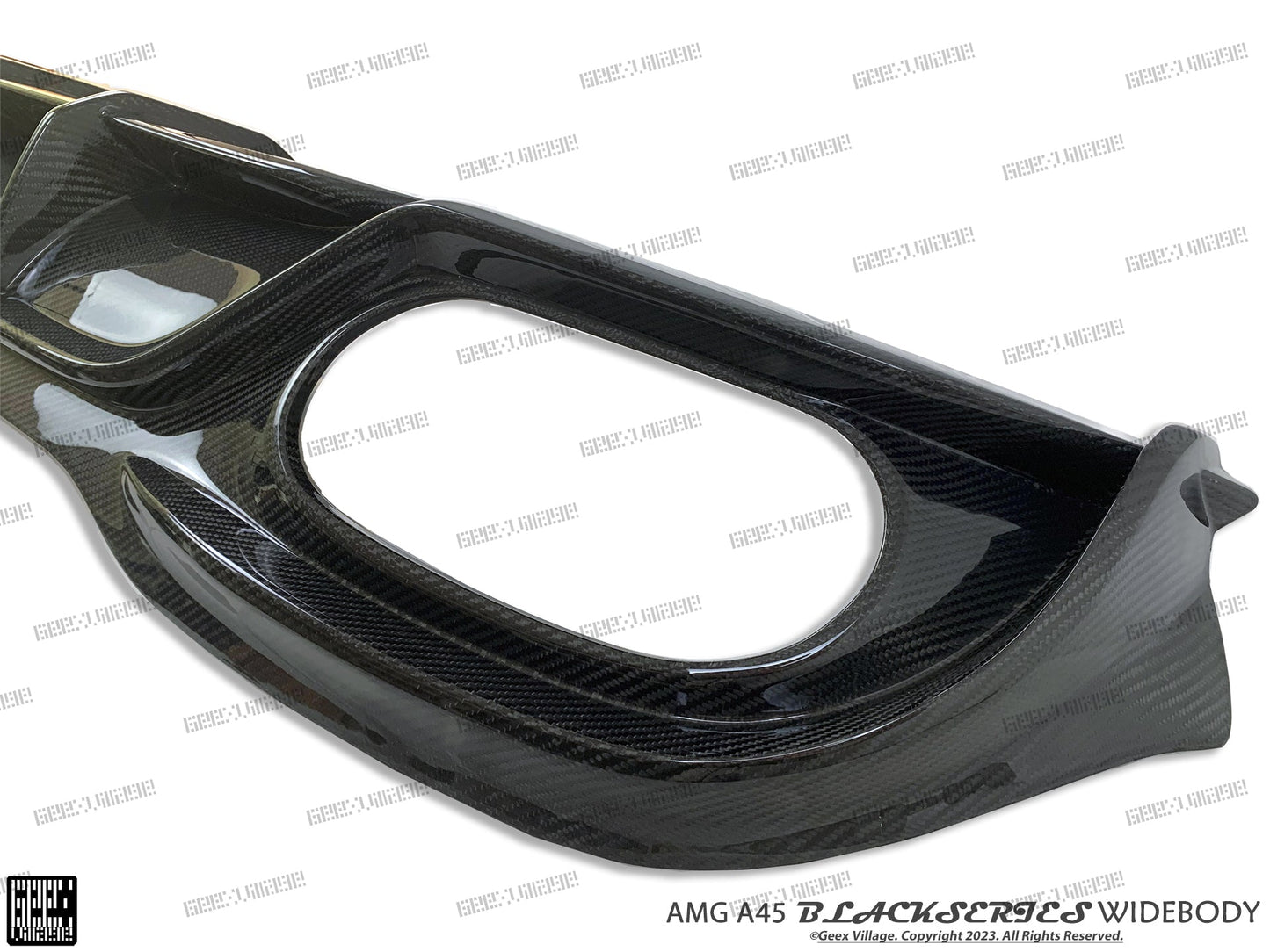 Geex Village Blackseries Style Rear Diffuser for Mercedes Benz A-Class AMG A45 A35 A220 W177 V177 2019-ON Carbon Fiber