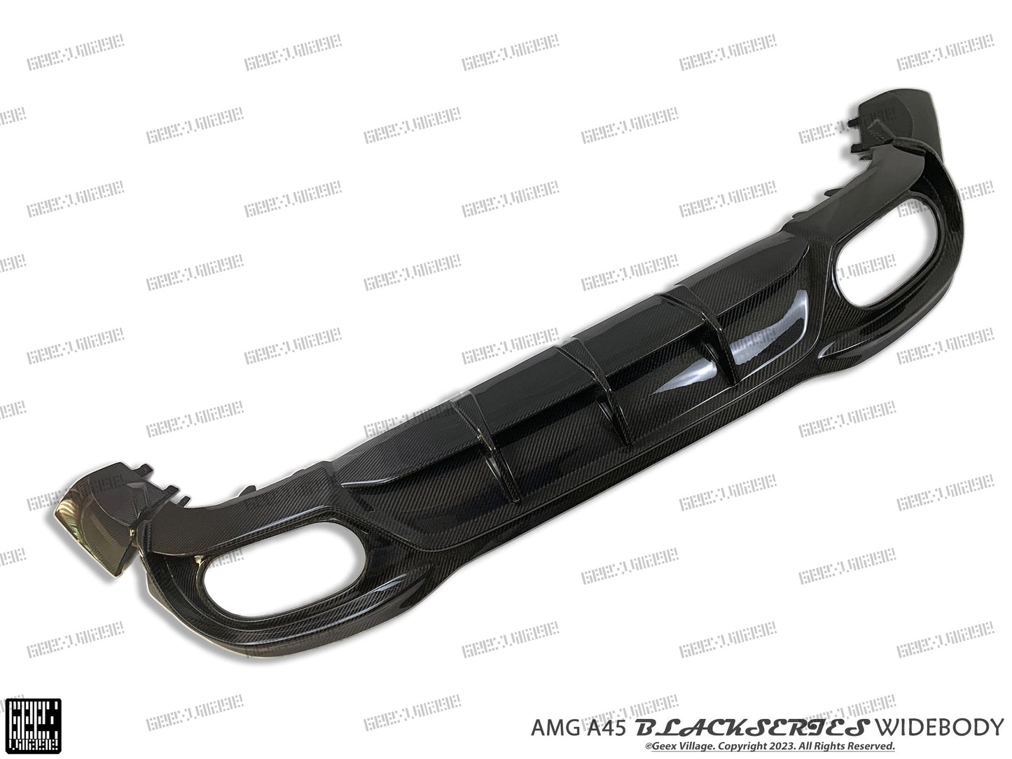Geex Village Blackseries Style Rear Diffuser for Mercedes Benz A-Class AMG A45 A35 A220 W177 V177 2019-ON Carbon Fiber