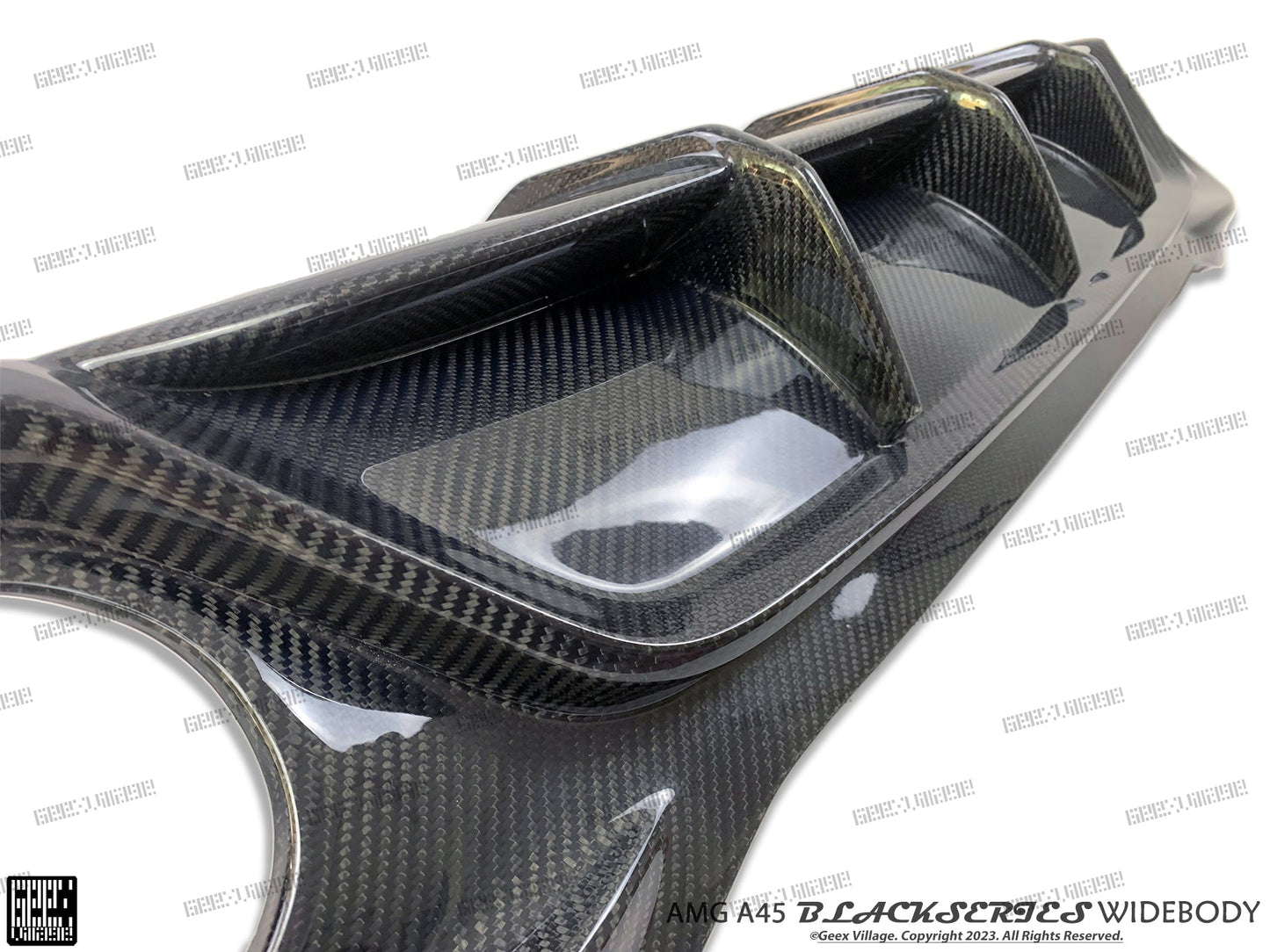Geex Village Blackseries Style Rear Diffuser for Mercedes Benz A-Class AMG A45 A35 A220 W177 V177 2019-ON Carbon Fiber