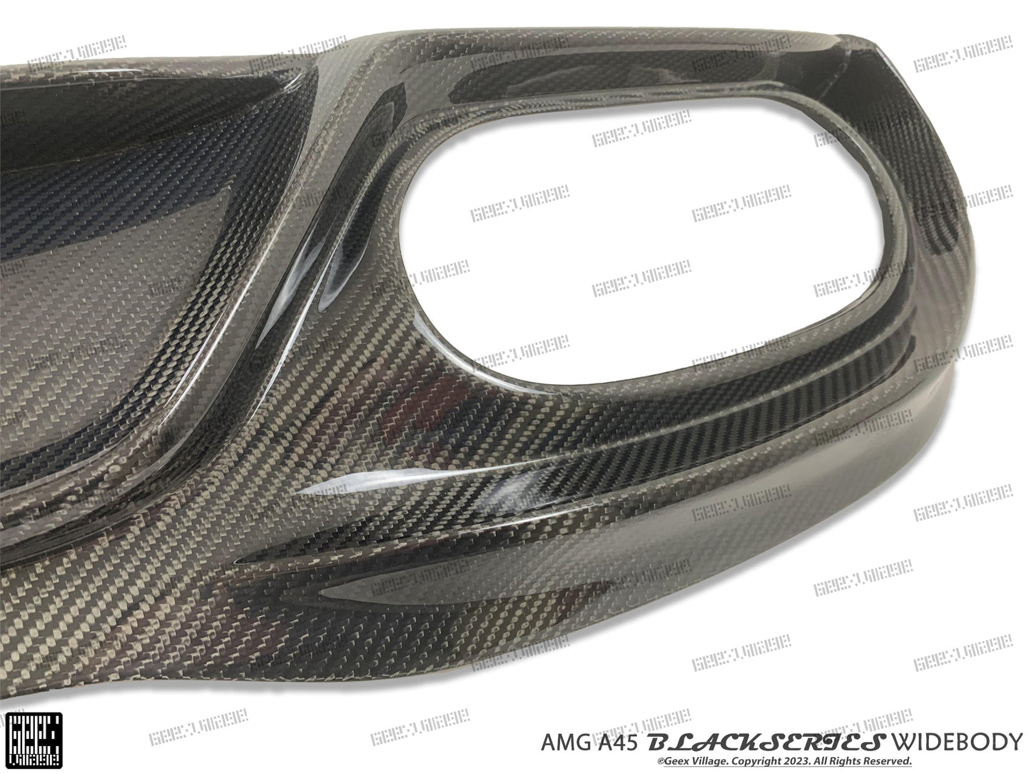 Geex Village Blackseries Style Rear Diffuser for Mercedes Benz A-Class AMG A45 A35 A220 W177 V177 2019-ON Carbon Fiber