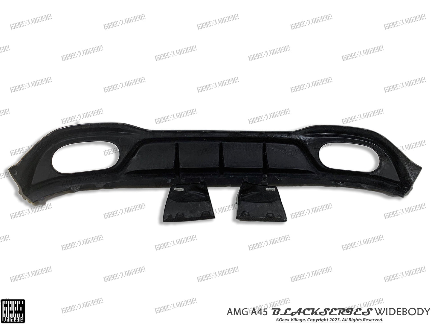 Geex Village Blackseries Style Rear Diffuser for Mercedes Benz A-Class AMG A45 A35 A220 W177 V177 2019-ON Carbon Fiber