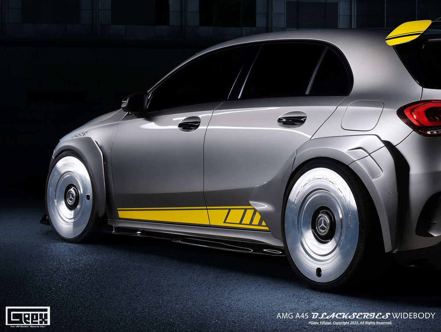 Geex Village Blackseries Style Widebody Wheel Arches for Mercedes Benz AMG A45 A35 A220 W177 2019-ON Carbon Fiber/FRP