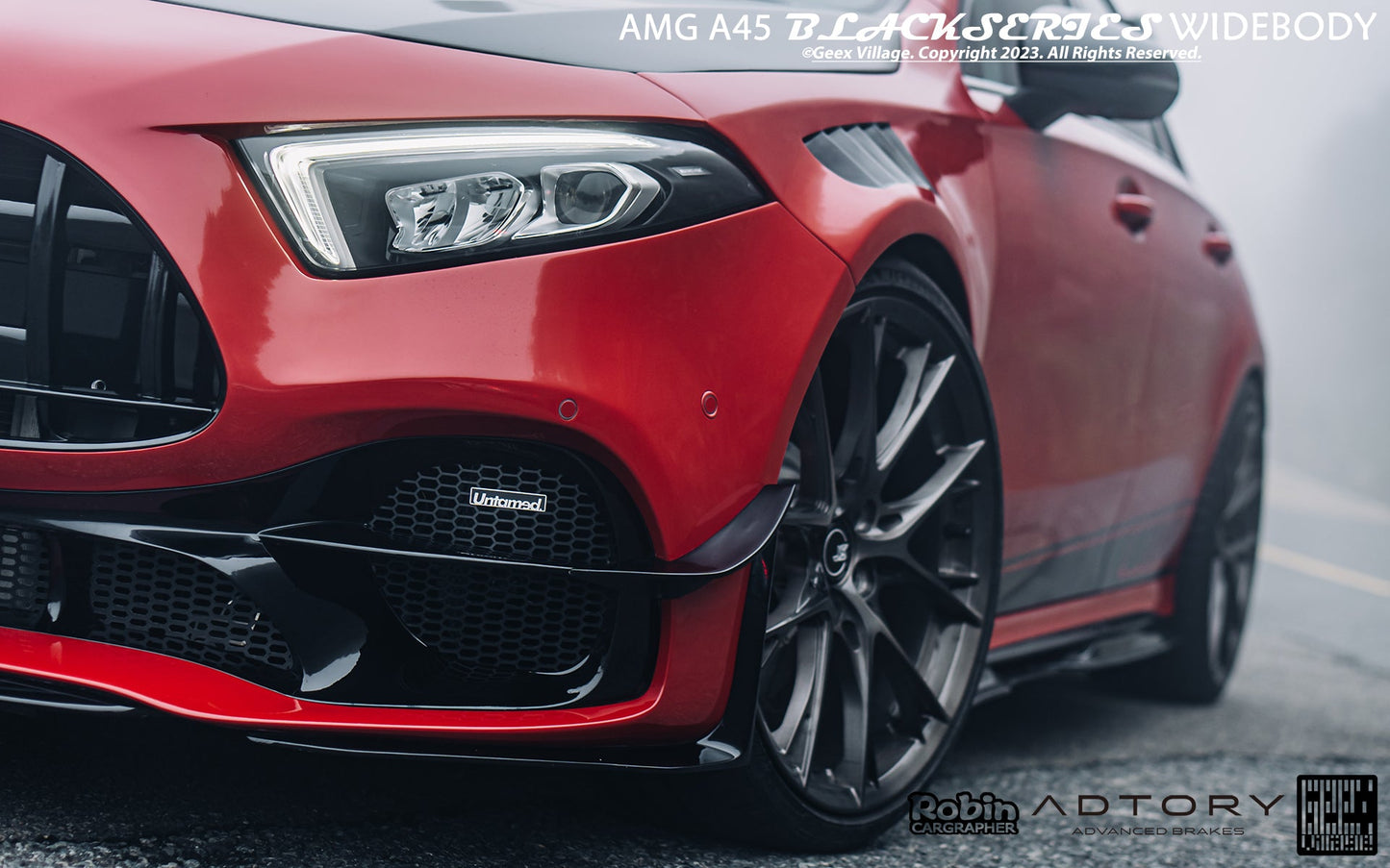 Geex Village Blackseries Style Front Bumper Kit for Mercedes Benz A-Class AMG A45 W177 V177 2019-ON Carbon Fiber/FRP
