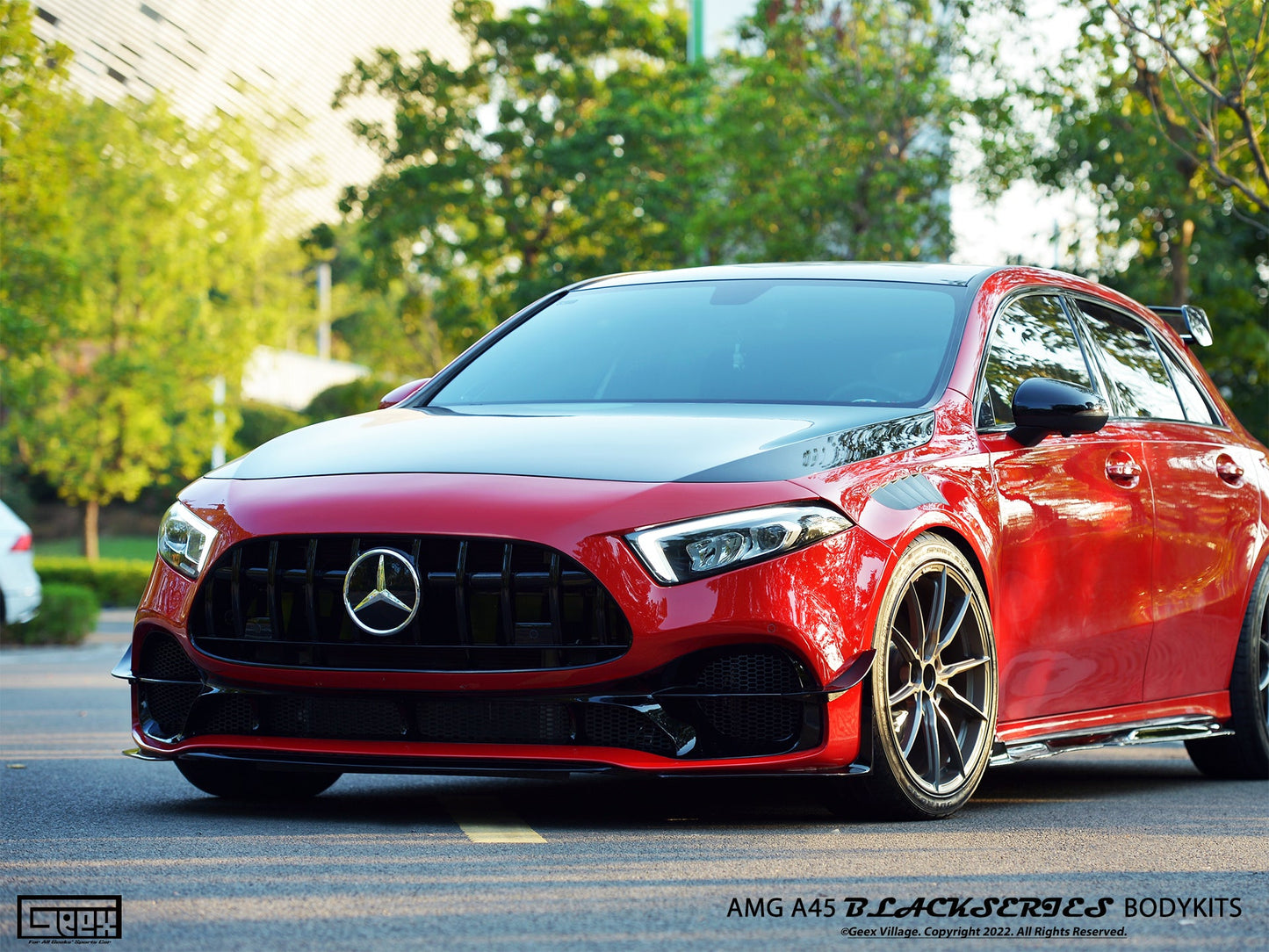 Geex Village Blackseries Style Front Bumper Kit for Mercedes Benz A-Class AMG A45 W177 V177 2019-ON Carbon Fiber/FRP