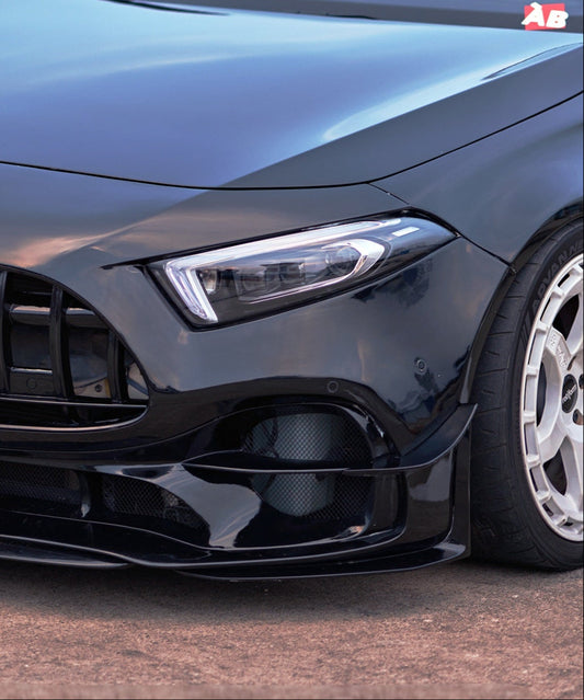 Geex Village Blackseries Style Front Canards for Mercedes Benz A-Class AMG A45 W177 V177 2019-ON Carbon Fiber/FRP