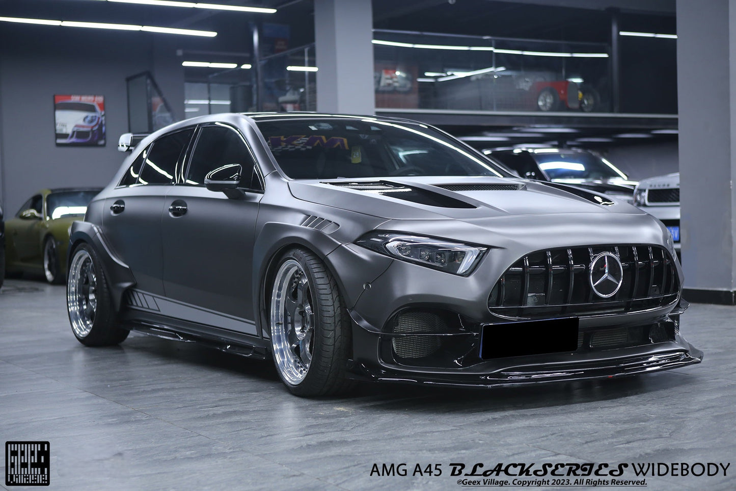 Geex Village Blackseries Style Front Canards for Mercedes Benz A-Class AMG A45 W177 V177 2019-ON Carbon Fiber/FRP