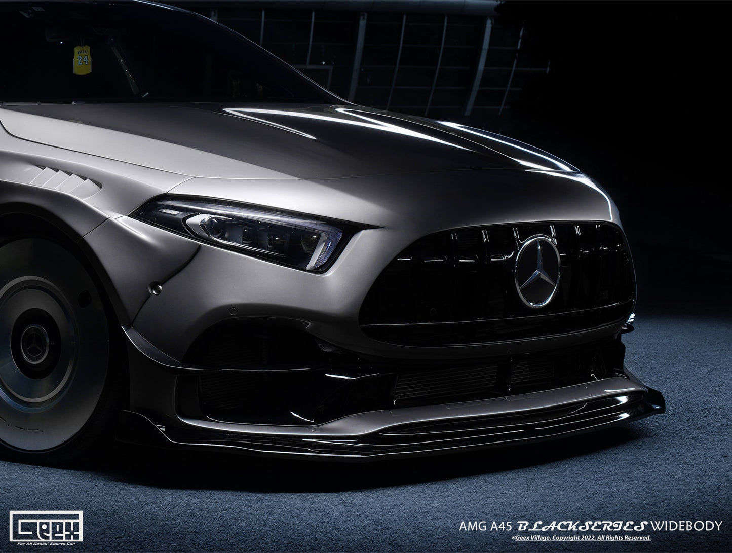 Geex Village Blackseries Style Front Canards for Mercedes Benz A-Class AMG A45 W177 V177 2019-ON Carbon Fiber/FRP