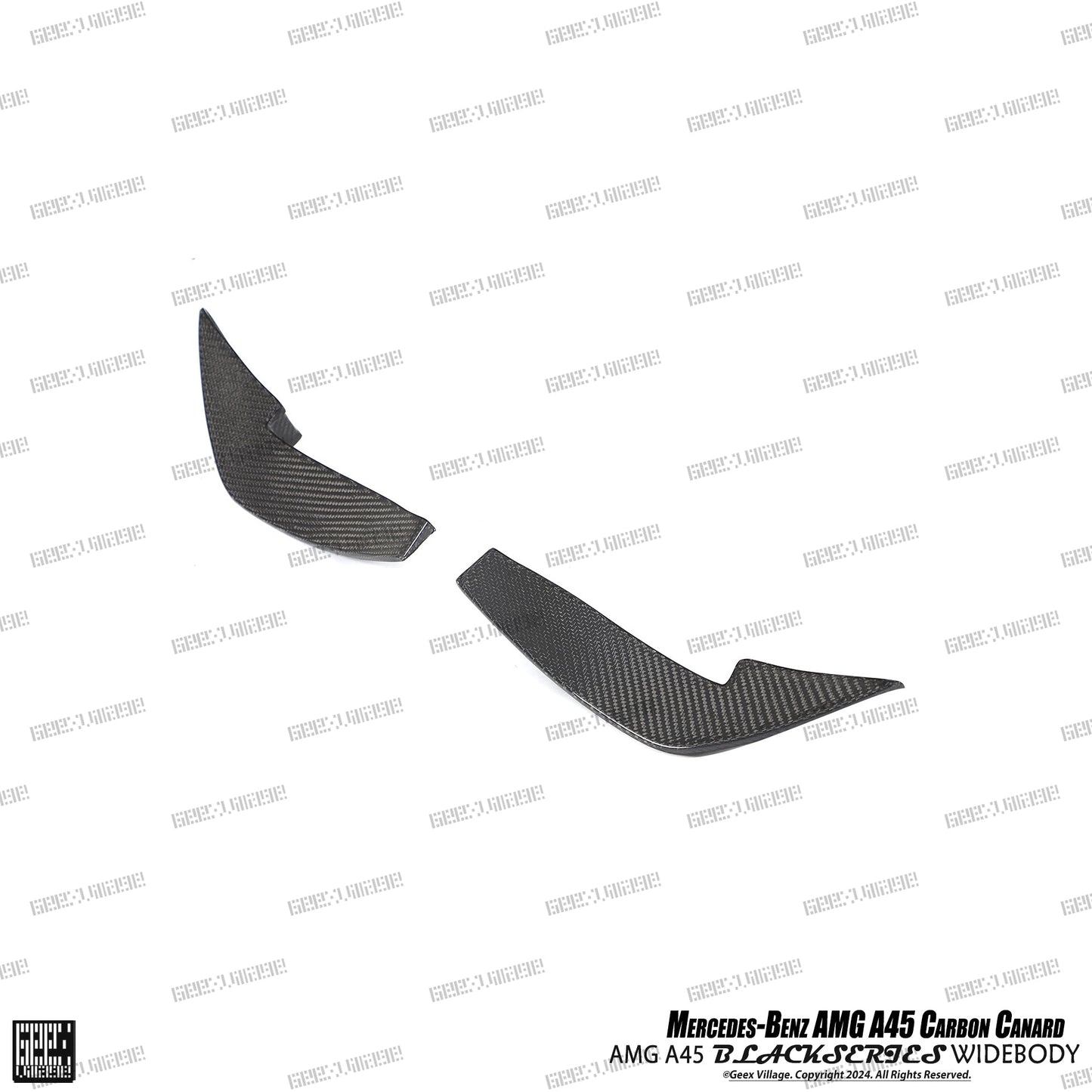 Geex Village Blackseries Style Front Canards for Mercedes Benz A-Class AMG A45 W177 V177 2019-ON Carbon Fiber/FRP