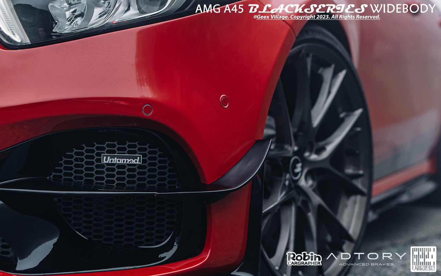 Geex Village Blackseries Style Front Canards for Mercedes Benz A-Class AMG A45 W177 V177 2019-ON Carbon Fiber/FRP