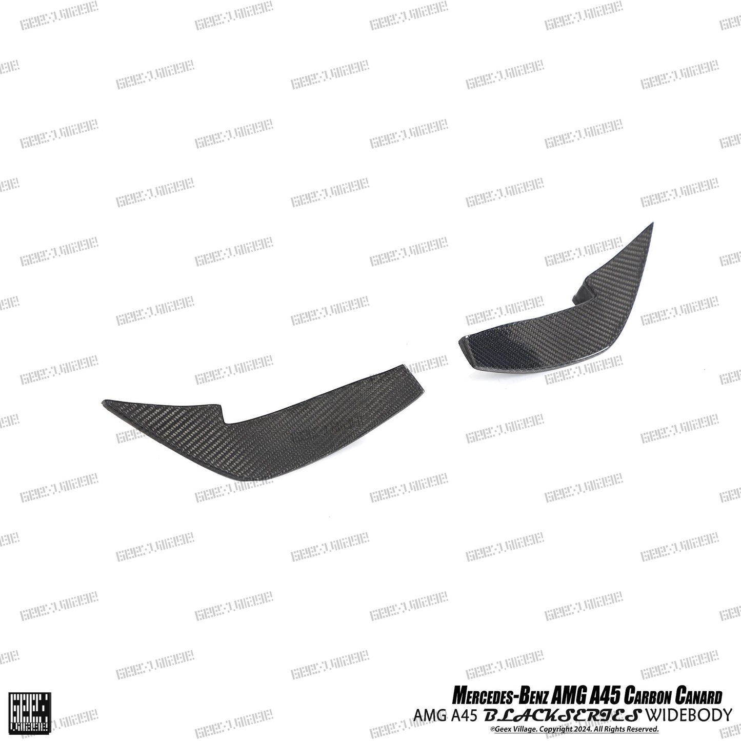 Geex Village Blackseries Style Front Canards for Mercedes Benz A-Class AMG A45 W177 V177 2019-ON Carbon Fiber/FRP