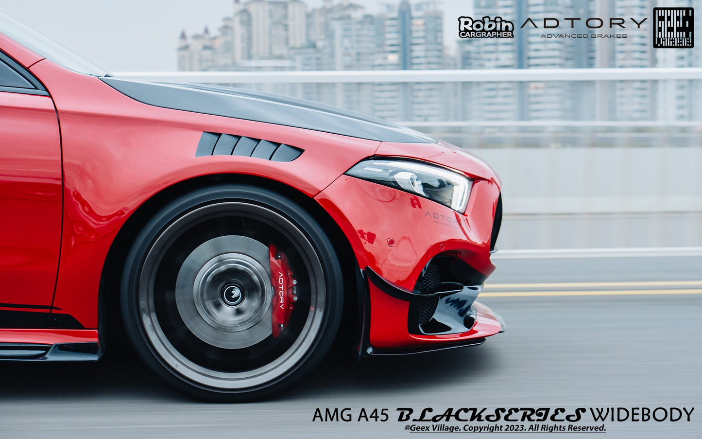 Geex Village Blackseries Style Front Canards for Mercedes Benz A-Class AMG A45 W177 V177 2019-ON Carbon Fiber/FRP