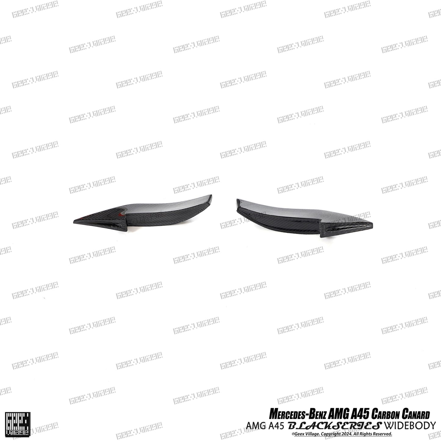 Geex Village Blackseries Style Front Canards for Mercedes Benz A-Class AMG A45 W177 V177 2019-ON Carbon Fiber/FRP